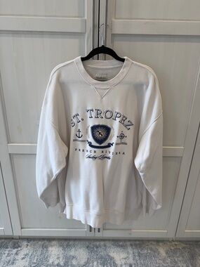 Abercrombie St. Tropez White Crewneck Sweater